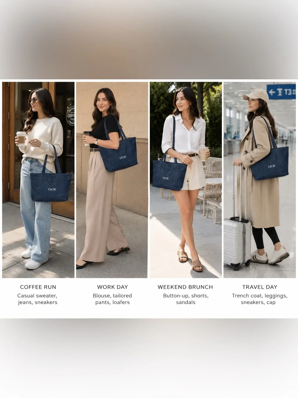 GWPDark Blue Denim Canvas Tote
